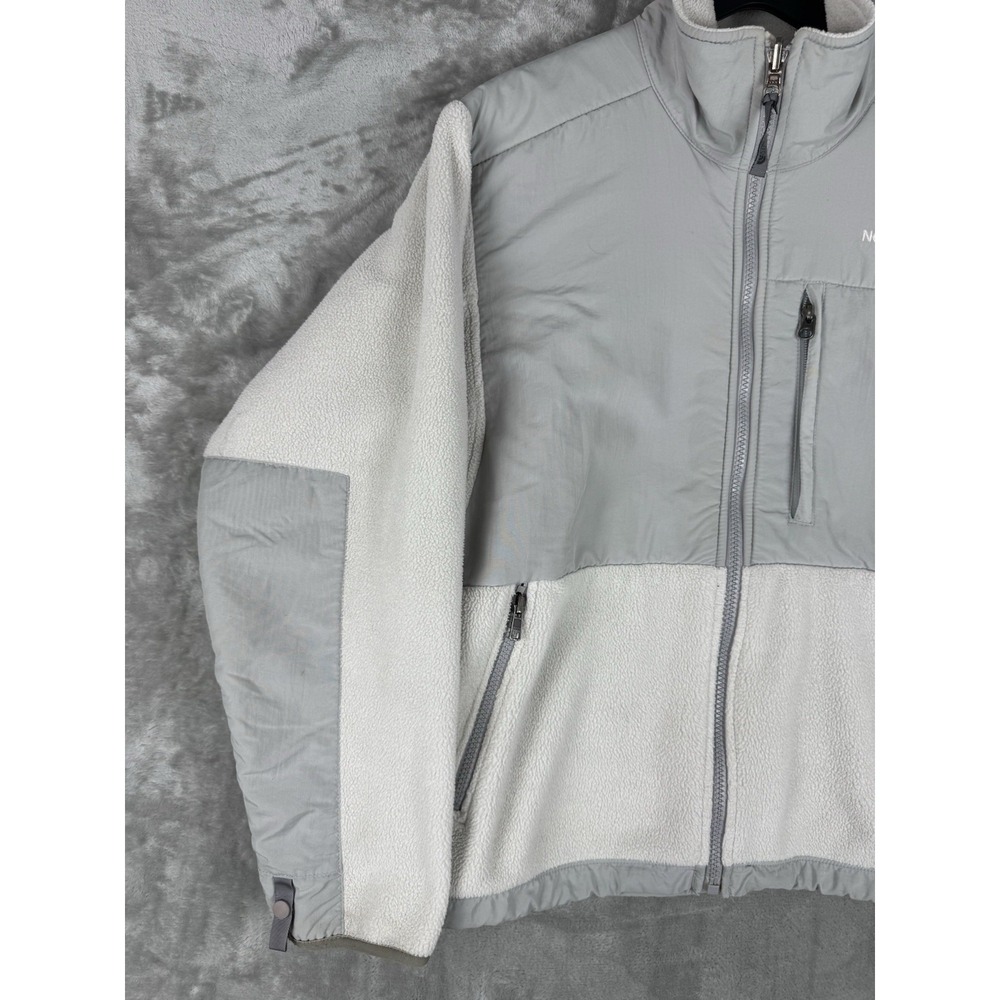 North Face Jacket Grey Denali Fleece Full Zip‎ Womens Small Tech Pocket Hiking - Picture 4 of 16